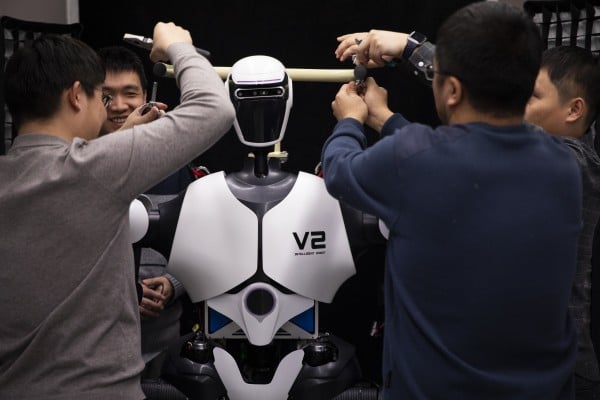 China’s domestic supply chains for the core components of humanoid robots are holding back their development, according to research reports. Photo: Xinhua