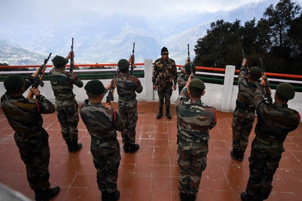 Indian troops exercise in Arunachal Pradesh, which China claims as part of southern Tibet. Photo: AFP