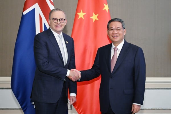 Premier Li Qiang with Australian Prime Minister Anthony Albanese in Indonesia in September. Photo: Xinhau