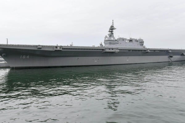 Japan upgraded the Kaga to become an aircraft carrier. Photo: Kyodo