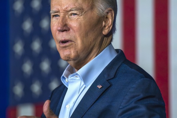US President Joe Biden campaigns last week in Pennsylvania, where he implied at a missing-in-action war memorial that his uncle might have been eaten by cannibals. Photo: Getty Images/TNS