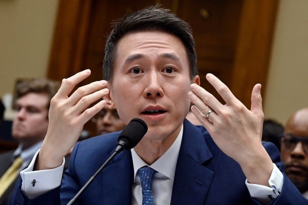 TikTok CEO Chew Shou Zi testifies at a US House Energy and Commerce Committee hearing in Washington in March 2023. Photo: TNS