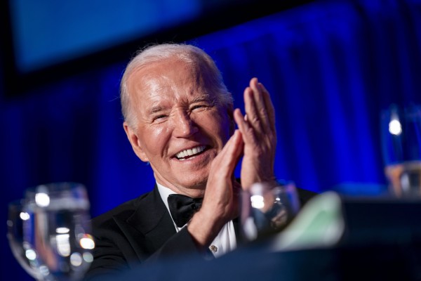 US President Joe Biden laughs during the White House Correspondents’ Association dinner at the Washington Hilton in Washington, DC. Photo: EPA-EFE