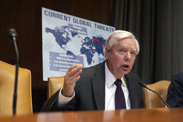 Senator Lindsey Graham speaks during a hearing of the Senate Appropriations Committee Subcommittee on Defence on Capitol Hill on May 8. Photo: AP