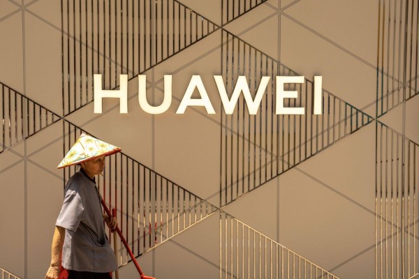 Outside a Huawei Technologies store in Nanning, China. The company is challenging Nvidia’s dominance in the country’s AI chip market amid US export restrictions. Photo: Bloomberg