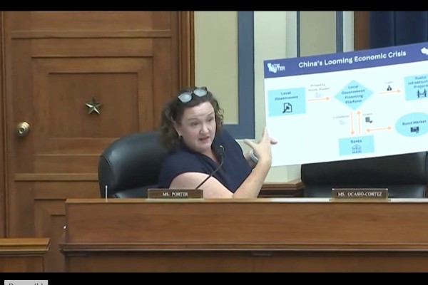 Katie Porter, a California Democrat, speaks during a US House Oversight committee hearing in Washington on Wednesday. Photo: SCMP