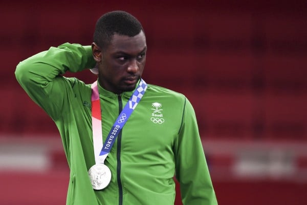 Saudi Arabia’s Tareg Hamedi won a silver medal in karate at the Tokyo Games, but was rewarded at home as though he had won a gold medal. Photo: Reuters Saudi Arabia’s Tareg Hamedi won a silver medal in karate at the Tokyo Games, but was rewarded at home as though he had won a gold medal. Photo: Reuters