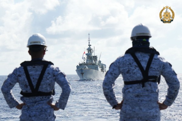 Sailors from the Philippines watch Canada’s HMCS Montreal frigate during joint maritime exercises in the South China Sea on Wednesday. Photo: Philippines Armed Forces via EPA-EFE Sailors from the Philippines watch Canada’s HMCS Montreal frigate during joint maritime exercises in the South China Sea on Wednesday. Photo: Philippines Armed Forces via EPA-EFE