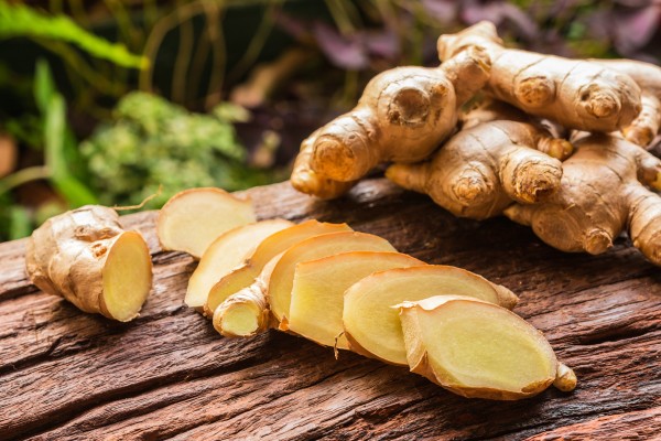 Old ginger (pictured) is thick skinned and available year-round, unlike milder young ginger, which is commonly pickled. Photo: Shutterstock
