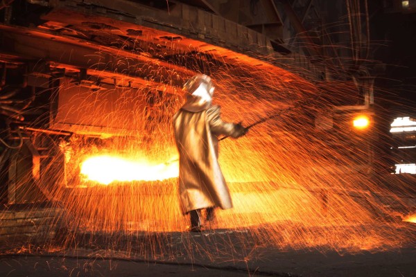 A worker processes nickel at a smelter on Indonesia’s Sulawesi island. Photo: Reuters