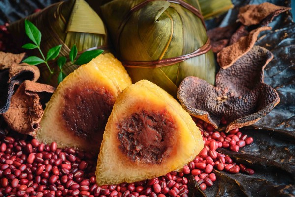 Tangerine peel and red bean sticky rice dumplings at The Legacy House. Photo: The Legacy House