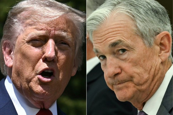 US President Donald Trump (left) says Federal Reserve Chair Jerome Powell, whom he appointed during his last term, has done a poor job. Photos: AFP