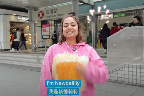 Hong Kong resident Pranali Gupta on her YouTube channel NewDellily. Photo: Youtube / NewDellily