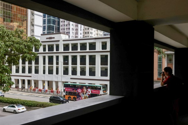 The International Organisation for Mediation at the site of the old Wan Chai Police Station. Photo: Jonathan Wong