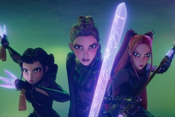 A still from Netflix’s new animated movie KPop Demon Hunters. Photo: Netflix