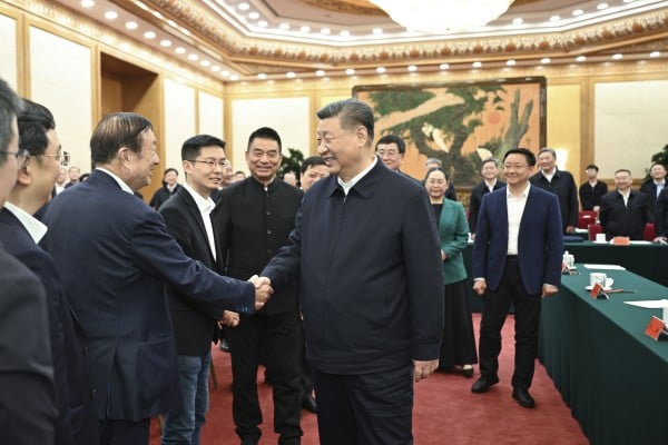 In a speech from a February meeting with entrepreneurs made public on Friday, President Xi Jinping assured the country’s private sector their concerns were being addressed. Photo: Xinhua In a speech from a February meeting with entrepreneurs made public on Friday, President Xi Jinping assured the country’s private sector their concerns were being addressed. Photo: Xinhua