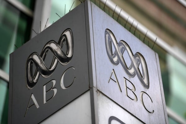 The logo for Australia’s public broadcaster ABC is seen at its head office building in Sydney. Photo: AFP The logo for Australia’s public broadcaster ABC is seen at its head office building in Sydney. Photo: AFP