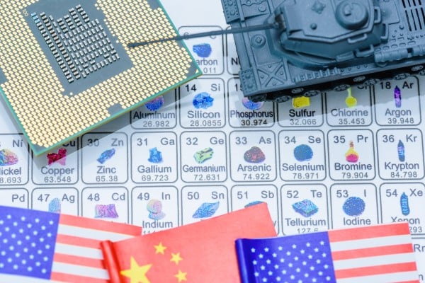 The United States has imposed restrictions on advanced chip exports and equipment, while China has tightened its control of critical minerals, including gallium and germanium that are crucial in chipmaking. Photo: Shutterstock The United States has imposed restrictions on advanced chip exports and equipment, while China has tightened its control of critical minerals, including gallium and germanium that are crucial in chipmaking. Photo: Shutterstock