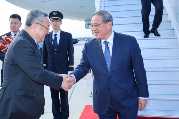 Chinese Premier Li Qiang (right) arrives in New York on Monday to attend the UN General Assembly. Photo: Xinhua Chinese Premier Li Qiang (right) arrives in New York on Monday to attend the UN General Assembly. Photo: Xinhua