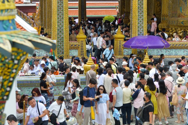 Chinese tourists visited the Grand Palace in Bangkok, Thailand in October 2024. Photo: Xinhua