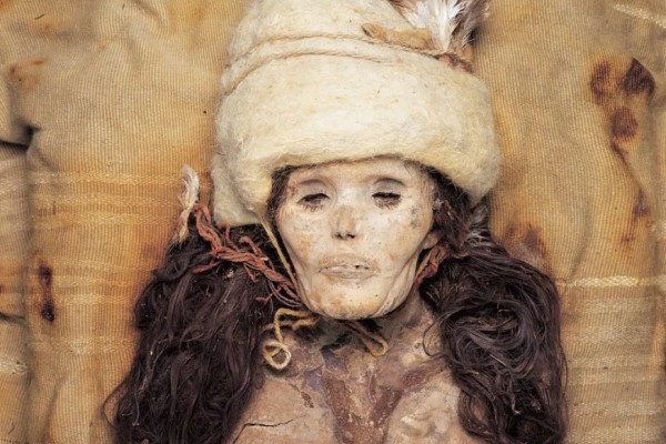 The Princess of Xiaohe is one of the most famous mummies found in the Tarim Basin in Xinjiang, China. Can the origins of the modern witch hat be traced to this region? Photo: Xinjiang Institute of Cultural Relics and Archaeology