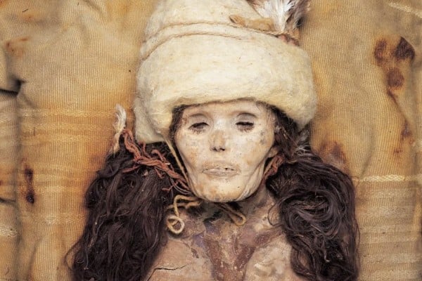 The Princess of Xiaohe is one of the most famous mummies found in the Tarim Basin in Xinjiang, China. Can the origins of the modern witch hat be traced to this region? Photo: Xinjiang Institute of Cultural Relics and Archaeology The Princess of Xiaohe is one of the most famous mummies found in the Tarim Basin in Xinjiang, China. Can the origins of the modern witch hat be traced to this region? Photo: Xinjiang Institute of Cultural Relics and Archaeology