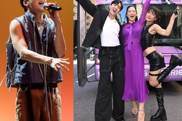 Kevin Woo, the singing voice behind Mystery Saja from KPop Demon Hunters, attended the film’s sing-along theatre experience, in August in New York, with Arden Cho and Rei Ami. Photos: @kevinwoo_official, @netflix/Instagram