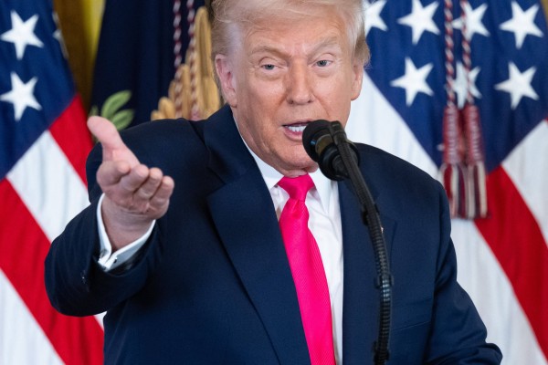 US President Donald Trump speaks in the East Room of the White House on Thursday. Photo: AFP