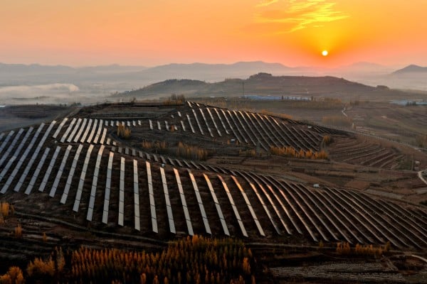 A solar farm in China’s Shandong province. China leads the world in clean-energy investment, spending US$625 billion on the sector last year alone. Photo: Xinhua A solar farm in China’s Shandong province. China leads the world in clean-energy investment, spending US$625 billion on the sector last year alone. Photo: Xinhua