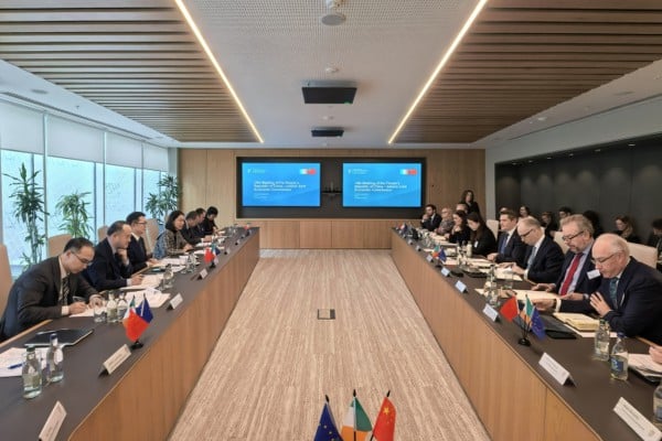 Officials from both sides met at a China-Ireland Joint Economic and Trade Commission meeting in Dublin on November 12. Photo: Ministry of Commerce