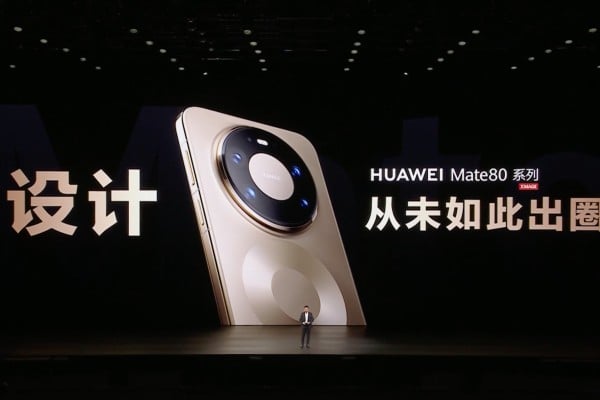 Richard Yu Chengdong, chairman of Huawei’s consumer business group, leads the launch of the new Mate 80 smartphones on Tuesday. Photo: Handout Richard Yu Chengdong, chairman of Huawei’s consumer business group, leads the launch of the new Mate 80 smartphones on Tuesday. Photo: Handout