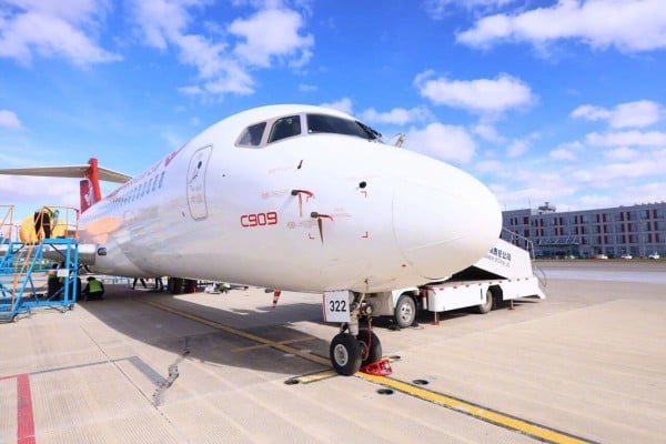 The Commercial Aircraft Corporation of China (Comac) has launched a surgical cabin for its C909 narrowbody jet. Photo: Sina The Commercial Aircraft Corporation of China (Comac) has launched a surgical cabin for its C909 narrowbody jet. Photo: Sina