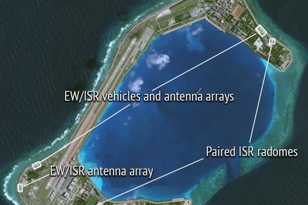 New satellite images reveal upgrades at Fiery Cross Reef in the South China Sea, according to Asia Maritime Transparency Initiative. Photo: CSIS/AMTI New satellite images reveal upgrades at Fiery Cross Reef in the South China Sea, according to Asia Maritime Transparency Initiative. Photo: CSIS/AMTI