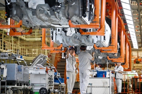 Staff at a factory in Tianjin operated by FAW-Volkswagen, a joint venture between the Chinese and German carmakers. Volkswagen has been among the noisiest corporate objectors to the EU’s tariffs targeting Chinese electric vehicles. Photo: Xinhua Staff at a factory in Tianjin operated by FAW-Volkswagen, a joint venture between the Chinese and German carmakers. Volkswagen has been among the noisiest corporate objectors to the EU’s tariffs targeting Chinese electric vehicles. Photo: Xinhua