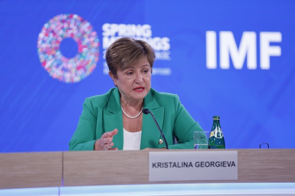 IMF Managing Director Kristalina Georgieva speaks at a press conference during the 2025 Spring Meetings of the World Bank Group and IMF in Washington, DC, the United States, on April 24. Photo: Xinhua