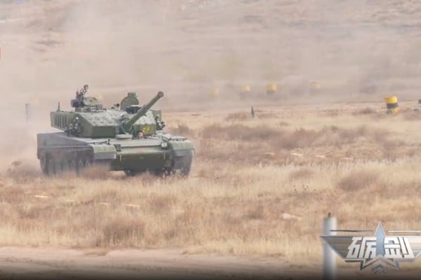 The Type 99B main battle tank has been designed for improved performance at high altitudes, according to state television. Photo: CCTV The Type 99B main battle tank has been designed for improved performance at high altitudes, according to state television. Photo: CCTV
