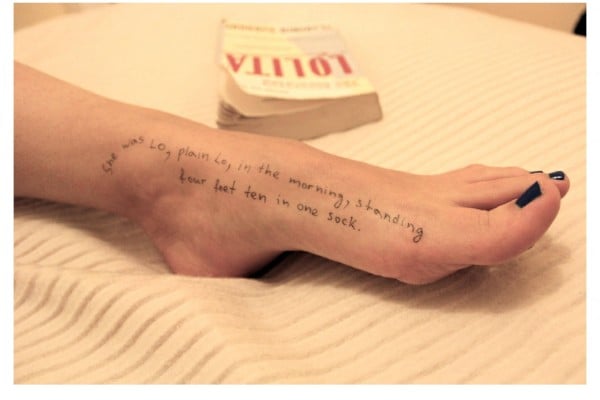 A photo of a foot with a quote from Vladimir Nabokov’s “Lolita” written on it was among the images released by Democratic lawmakers on Thursday. Photo: House Oversight Democrats via AFP A photo of a foot with a quote from Vladimir Nabokov’s “Lolita” written on it was among the images released by Democratic lawmakers on Thursday. Photo: House Oversight Democrats via AFP