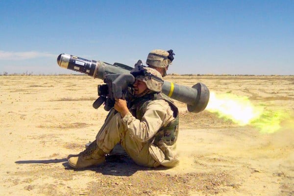The Javelin is a single man-portable fire-and-forget medium-range antitank weapon system designed to defeat all known and projected threat armor. Photo: Handout
The Javelin is a single man-portable fire-and-forget medium-range antitank weapon system designed to defeat all known and projected threat armor. Photo: Handout