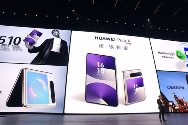 Huawei launched the Pura X, a foldable phone, in March this year. It now faces competition from Samsung and Apple. Photo: Handout Huawei launched the Pura X, a foldable phone, in March this year. It now faces competition from Samsung and Apple. Photo: Handout