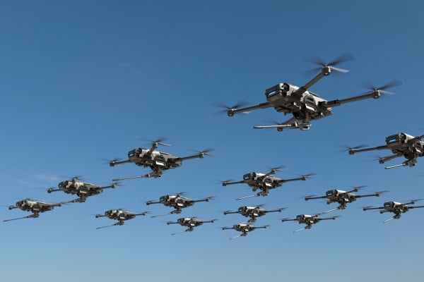 Concentrated drone formations in wartime are capable of “forcing the enemy into a state of exhaustion and passive defence”, PLA Daily article says. Photo: Shutterstock Concentrated drone formations in wartime are capable of “forcing the enemy into a state of exhaustion and passive defence”, PLA Daily article says. Photo: Shutterstock