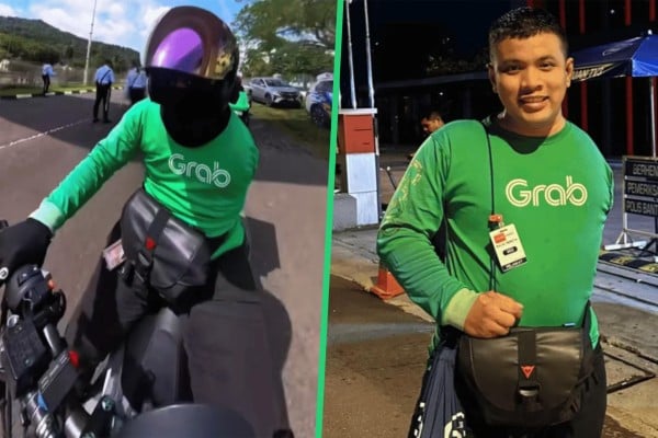 A 26-year-old Malaysian man, who lost an arm in an accident, is working as a food delivery rider to save for his wedding in Singapore next year. Photo: TikTok@ahmadnabil400 A 26-year-old Malaysian man, who lost an arm in an accident, is working as a food delivery rider to save for his wedding in Singapore next year. Photo: TikTok@ahmadnabil400