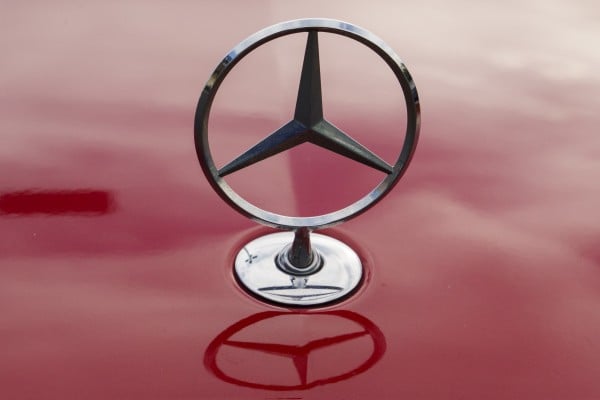 The three-pointed star logo of German carmaker Mercedes-Benz. Photo: Getty Images The three-pointed star logo of German carmaker Mercedes-Benz. Photo: Getty Images