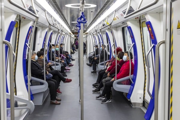 Passengers ride a fully automated metro train in Ningbo, Zhejiang province. Photo: Getty Images Passengers ride a fully automated metro train in Ningbo, Zhejiang province. Photo: Getty Images