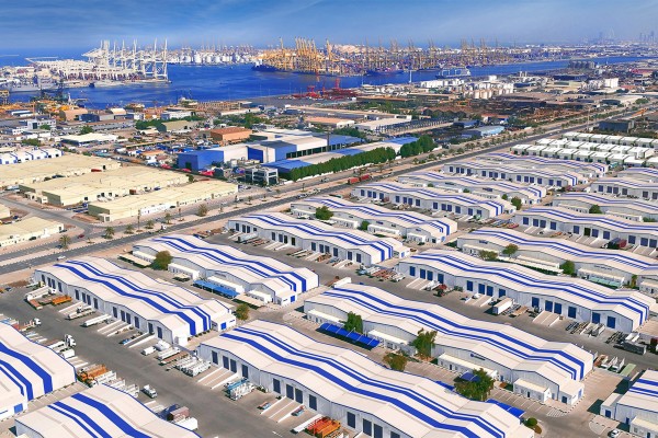 The Jebel Ali Free Zone at the western end of Dubai. Photo: Handout