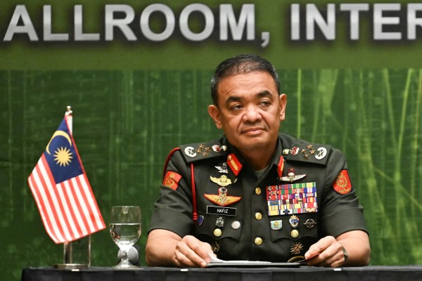 Malaysia’s Army Chief General Muhammad Hafizuddeain Jantan attends a press conference in Kuala Lumpur on September 25. Photo: AFP