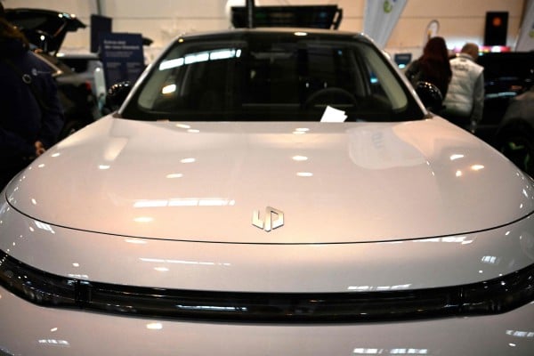 A Leapmotor electric vehicle is seen on display at the Essen Motor Show in Germany on December 3, 2025. Photo: AFP A Leapmotor electric vehicle is seen on display at the Essen Motor Show in Germany on December 3, 2025. Photo: AFP