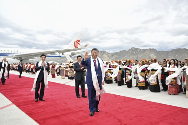 Chinese President Xi Jinping pictured on a visit to Lhasa in Tibet earlier this year. Photo: EPA 