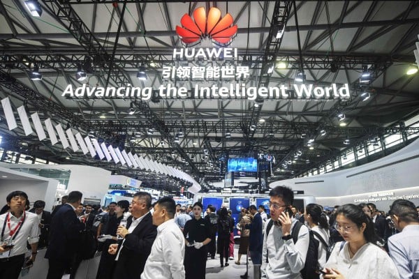 The Huawei booth at the Mobile World Congress in Shanghai, June 26, 2024. Photo: AFP The Huawei booth at the Mobile World Congress in Shanghai, June 26, 2024. Photo: AFP