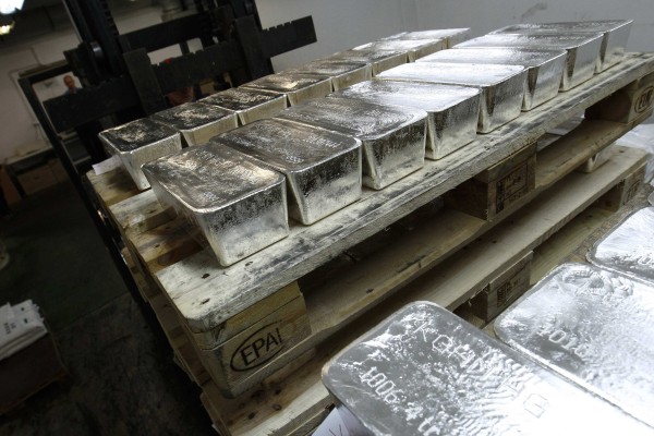 Bars of silver are stacked at a processing plant in Glogow, Poland. Spot silver briefly surpassed US$80 an ounce for the first time in December. Photo: Reuters
