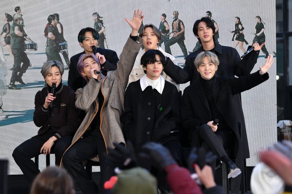 K-pop boy band BTS visit the “Today” Show at Rockefeller Plaza in February 2020 in New York City. Photo: Getty Images